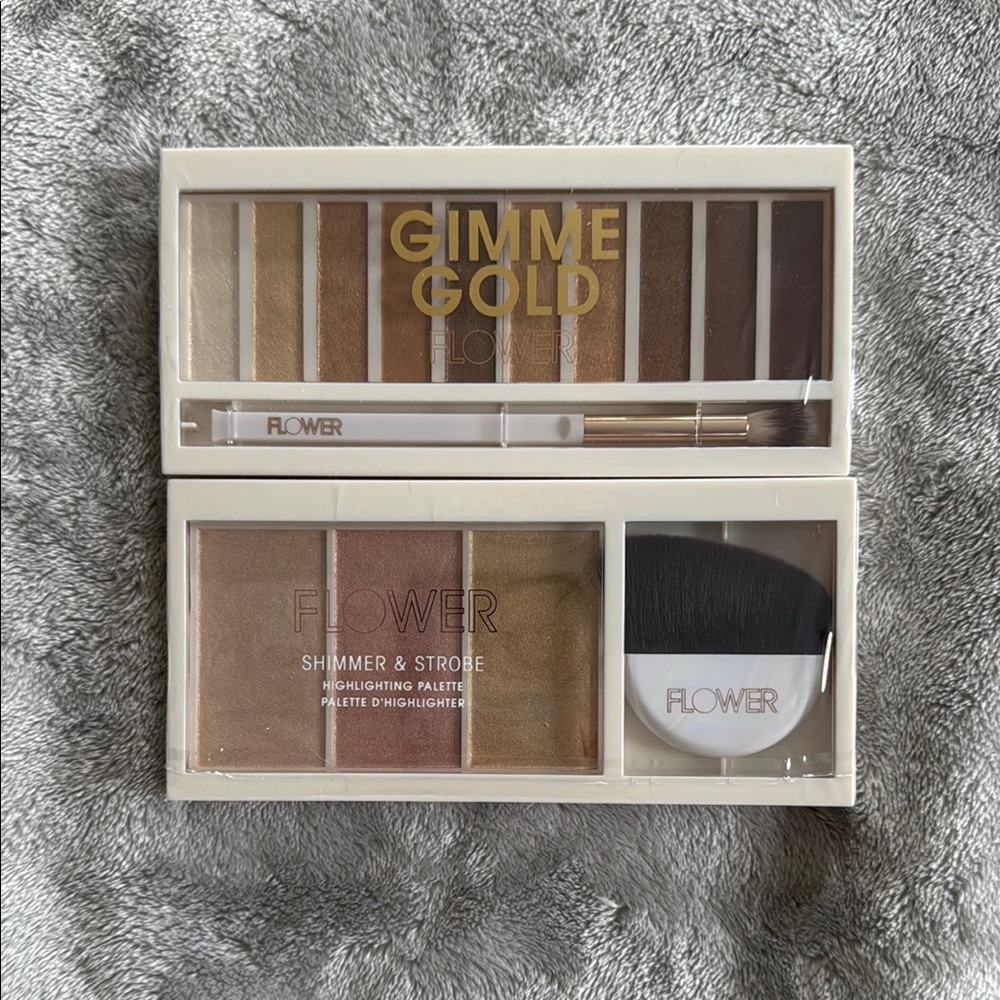 Gimme Gold Eyeshadow Palette and Highlighter Palette by Flower